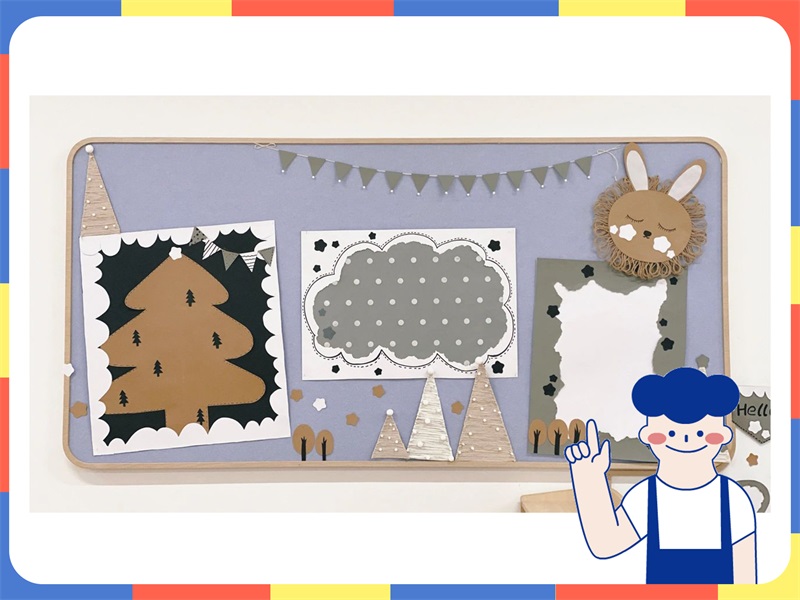 幼儿园环创 | 北欧风 主题墙星星兔系列！